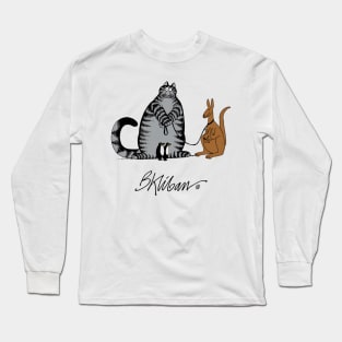 B kliban - cat leading a kangaroo Long Sleeve T-Shirt